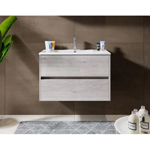 CFL onderkast York SLIM 60cm 37cm diep 2 lades grijs eiken